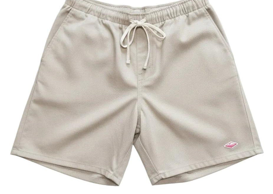 Battenwear Active Lazy Shorts in beige cotton chino with relaxed fit and elastic waist